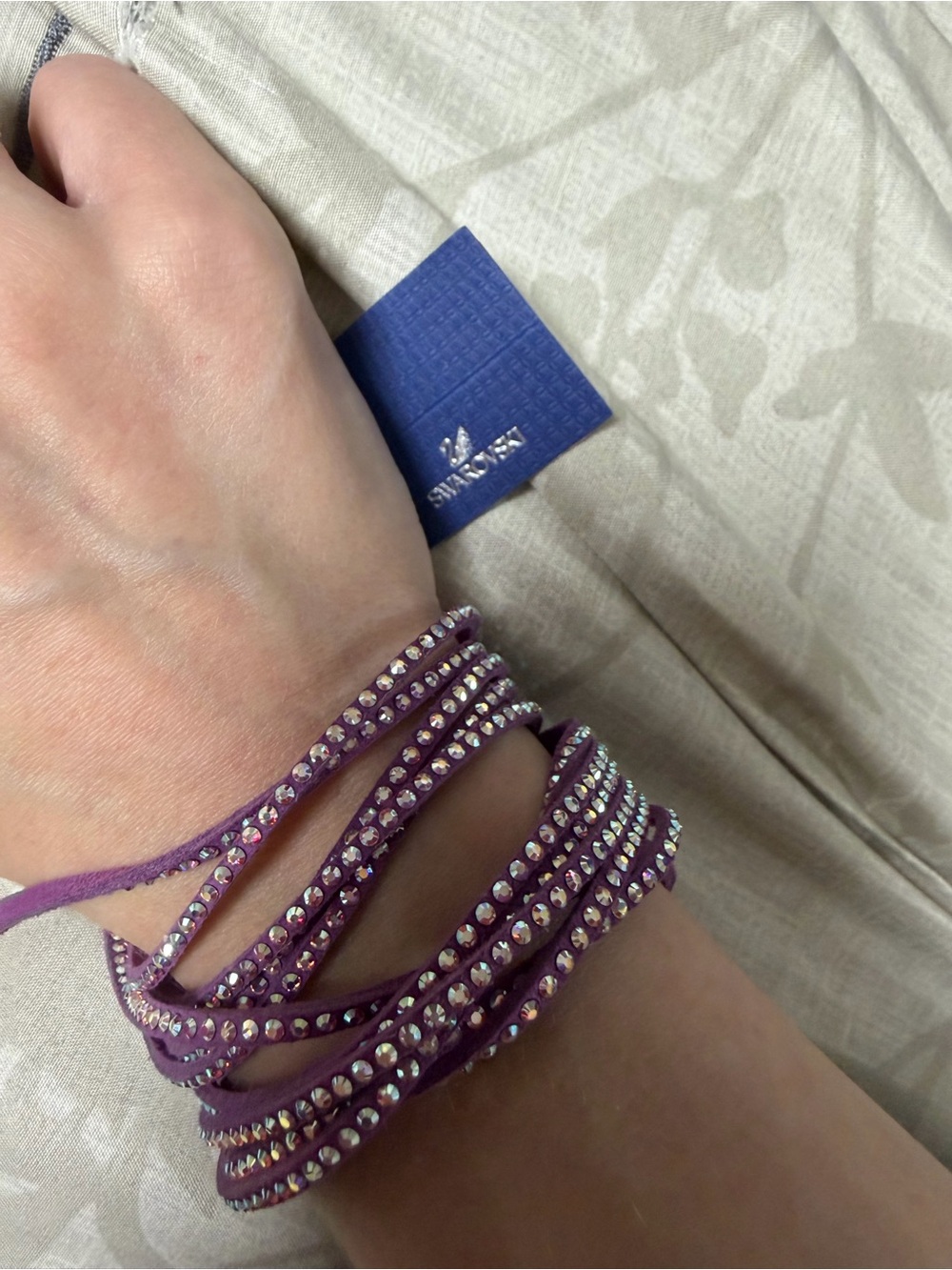 Swarovski Purple Crystal Wrap Bracelet NWT